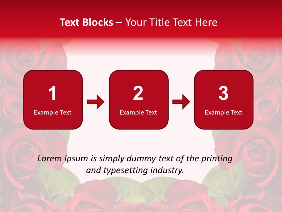 Red Roses Clipart PowerPoint Template