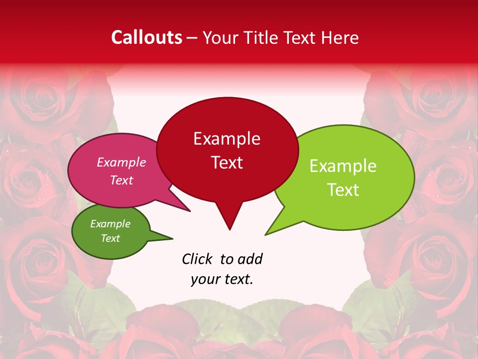 Red Roses Clipart PowerPoint Template