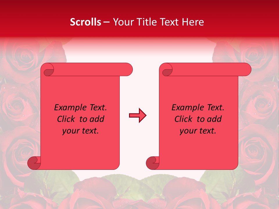 Red Roses Clipart PowerPoint Template