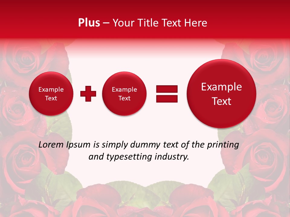 Red Roses Clipart PowerPoint Template