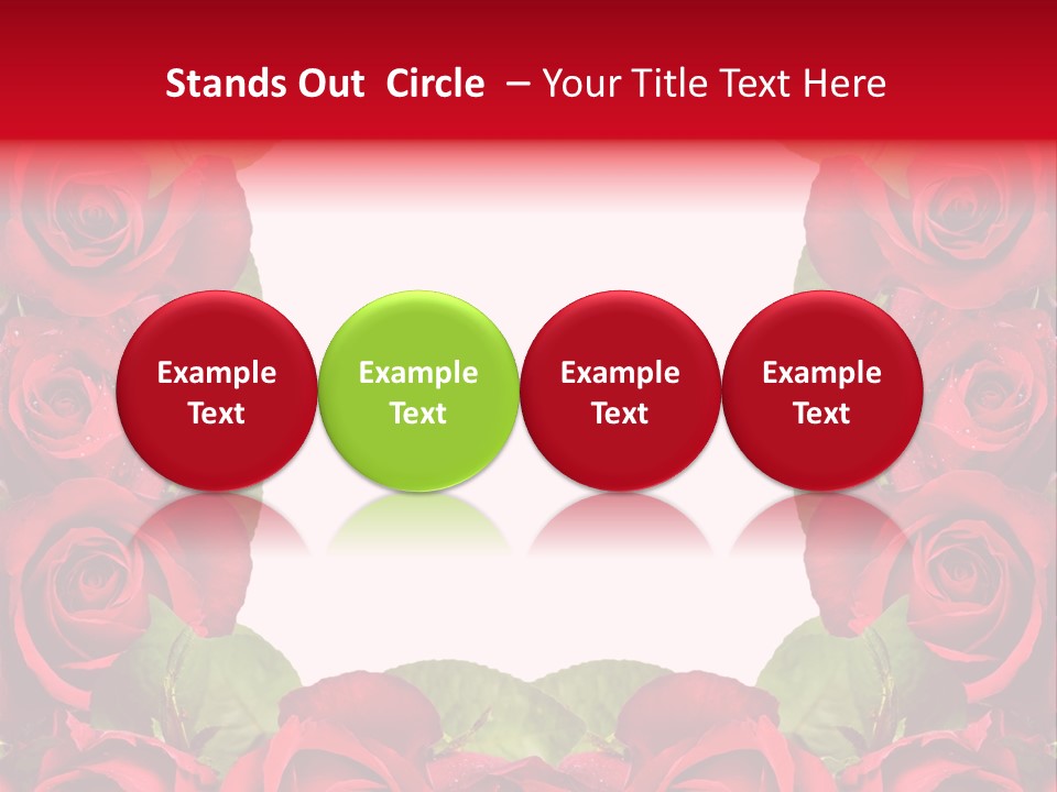 Red Roses Clipart PowerPoint Template