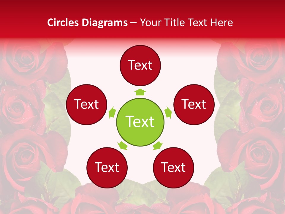 Red Roses Clipart PowerPoint Template