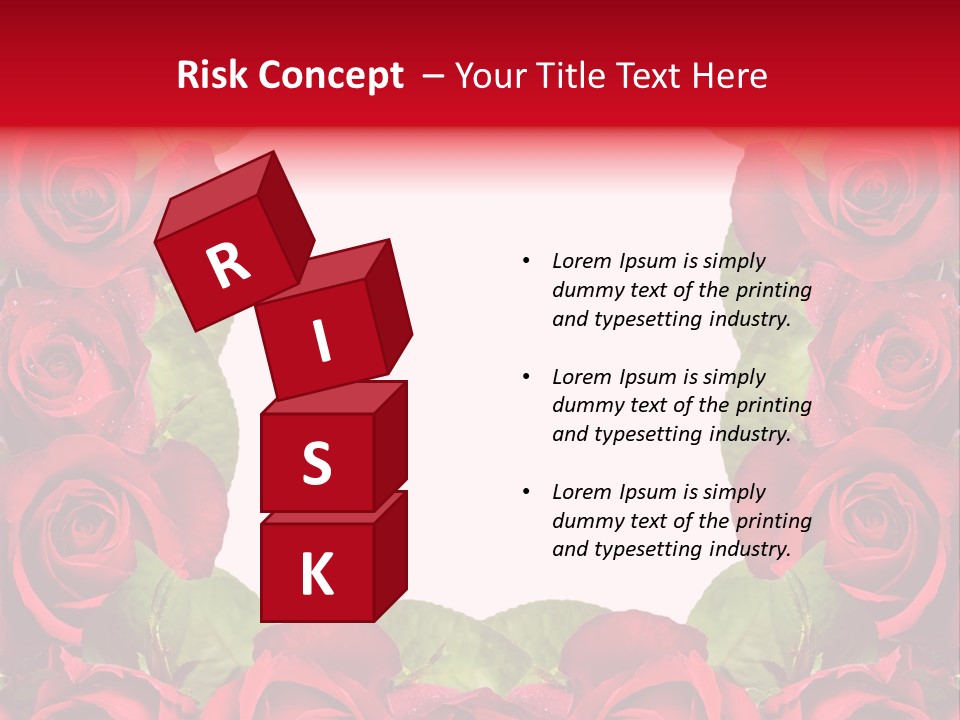 Red Roses Clipart PowerPoint Template