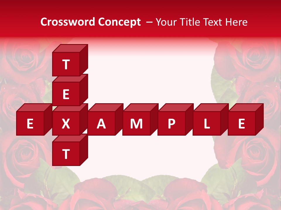 Red Roses Clipart PowerPoint Template