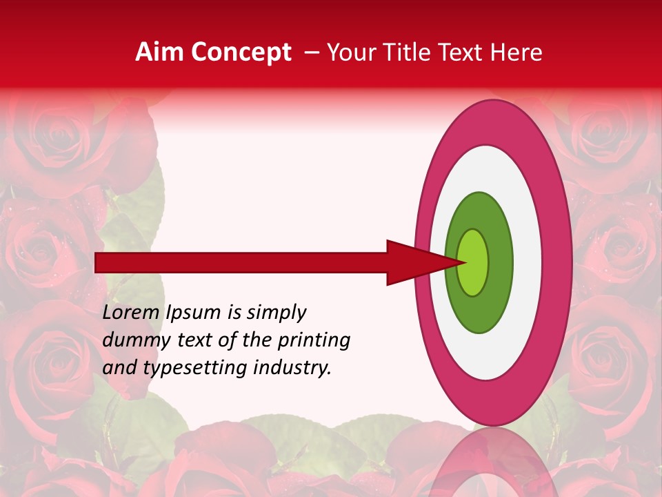 Red Roses Clipart PowerPoint Template