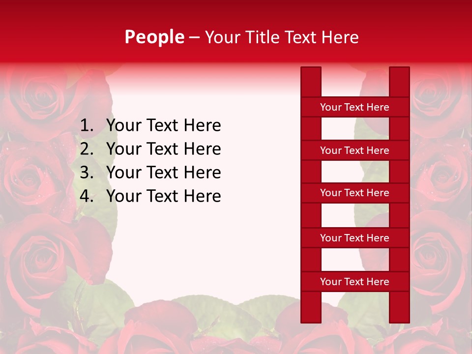 Red Roses Clipart PowerPoint Template