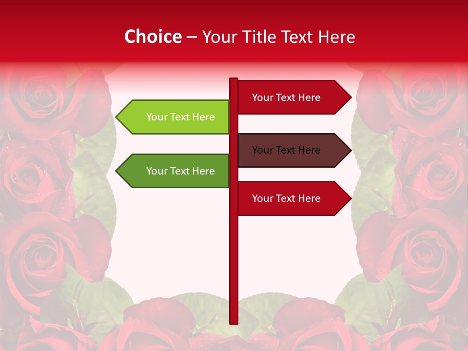 Red Roses Clipart PowerPoint Template