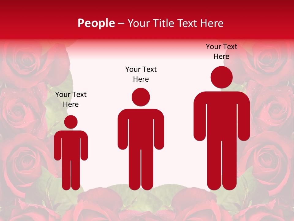 Red Roses Clipart PowerPoint Template