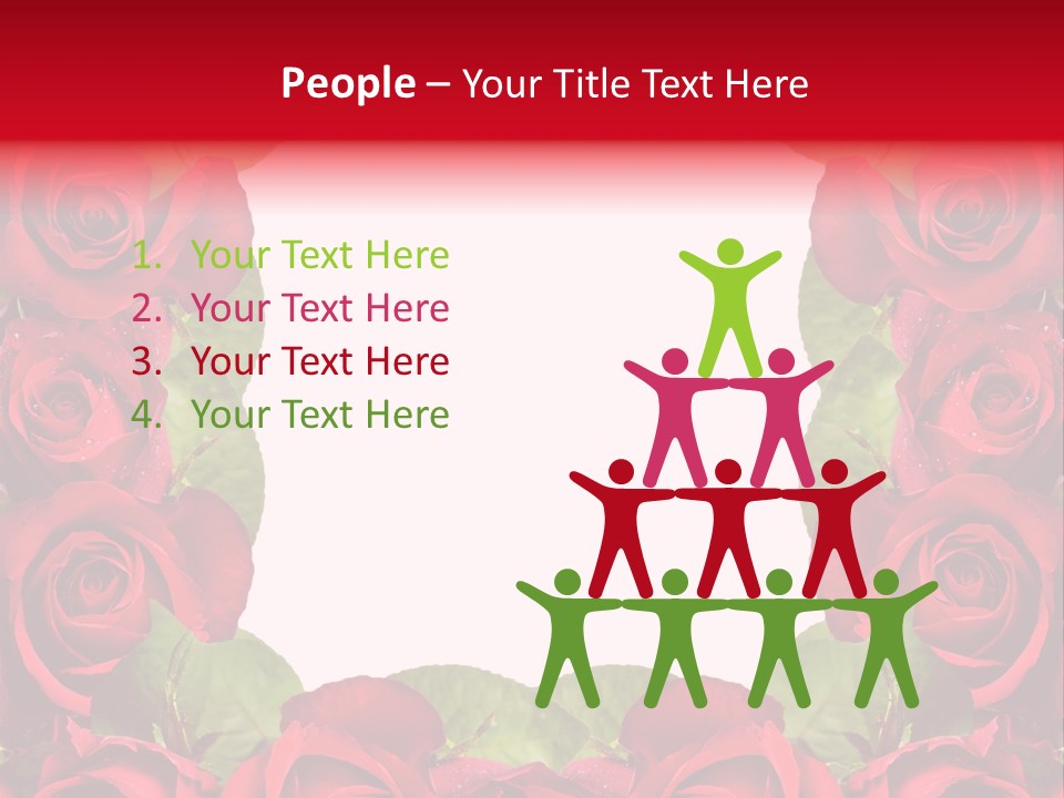 Red Roses Clipart PowerPoint Template