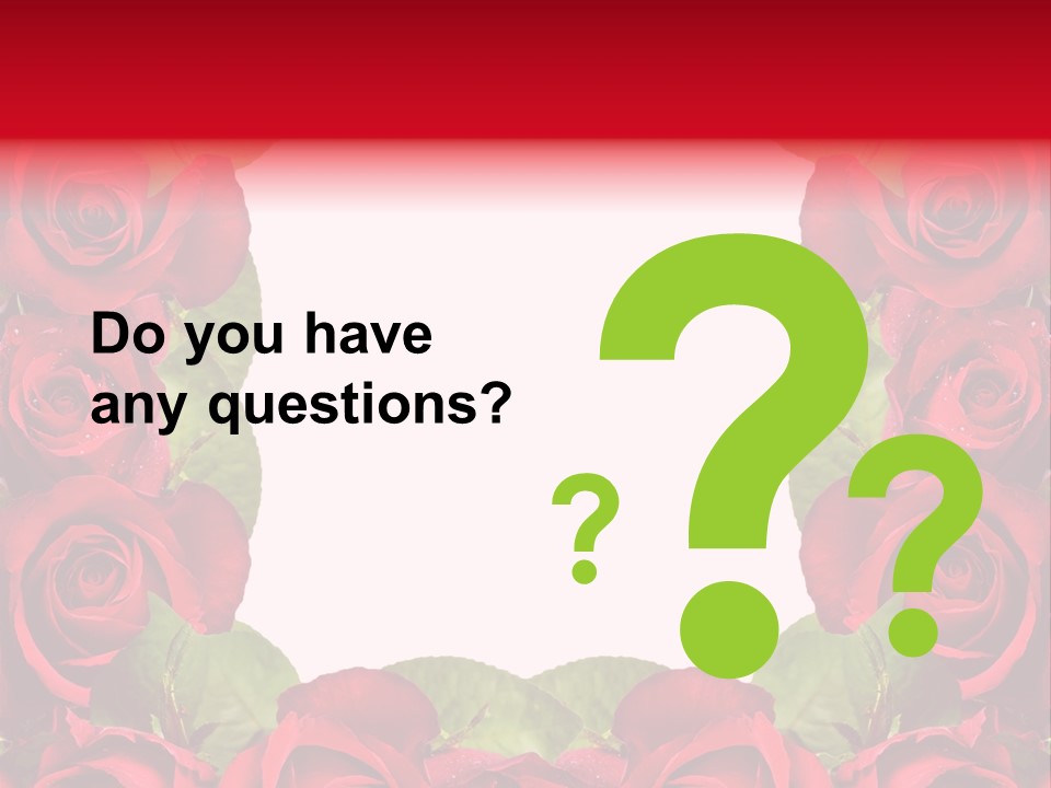 Red Roses Clipart PowerPoint Template