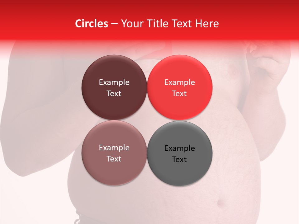 Fat Man With Hamburger PowerPoint Template