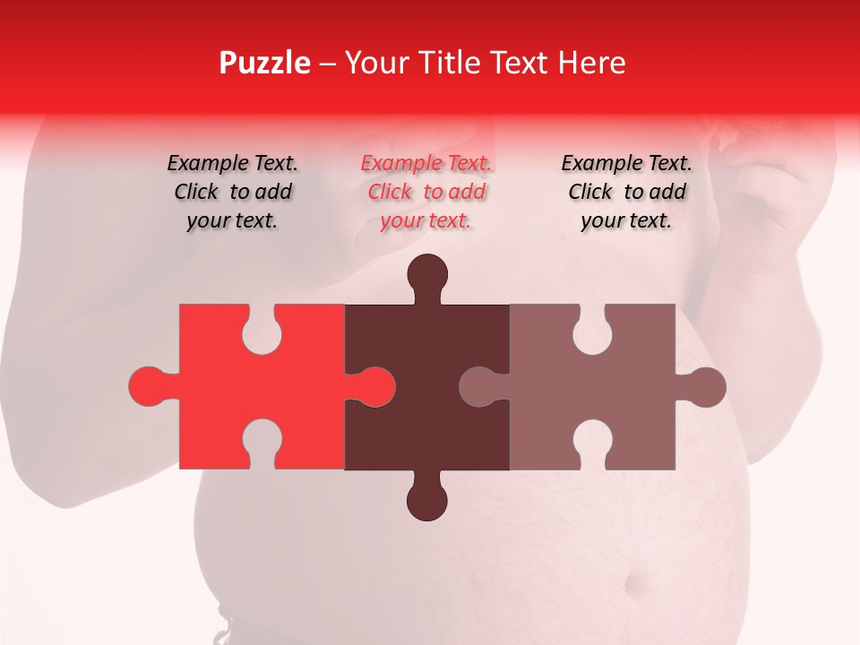 Fat Man With Hamburger PowerPoint Template