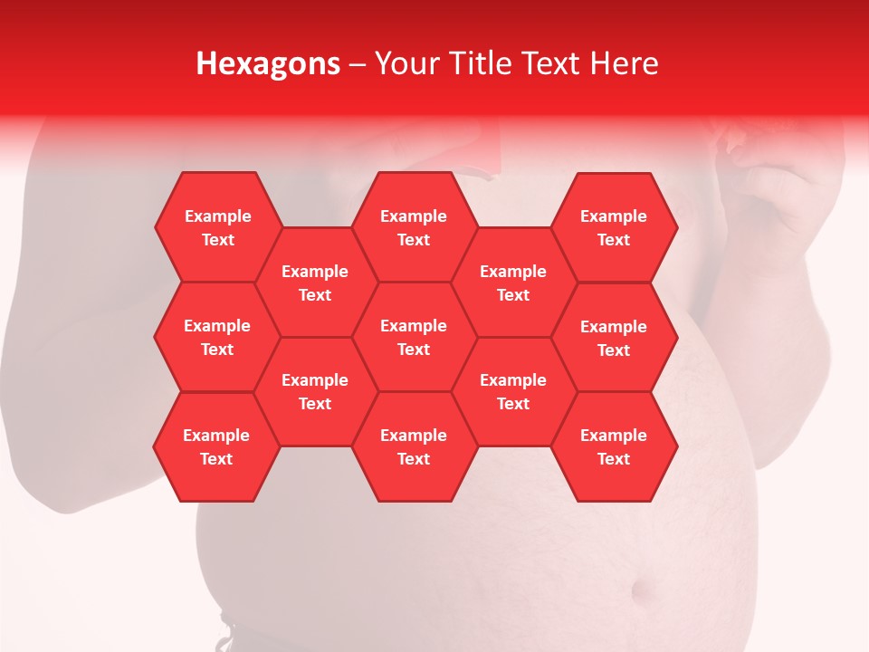 Fat Man With Hamburger PowerPoint Template