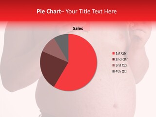 Fat Man With Hamburger PowerPoint Template