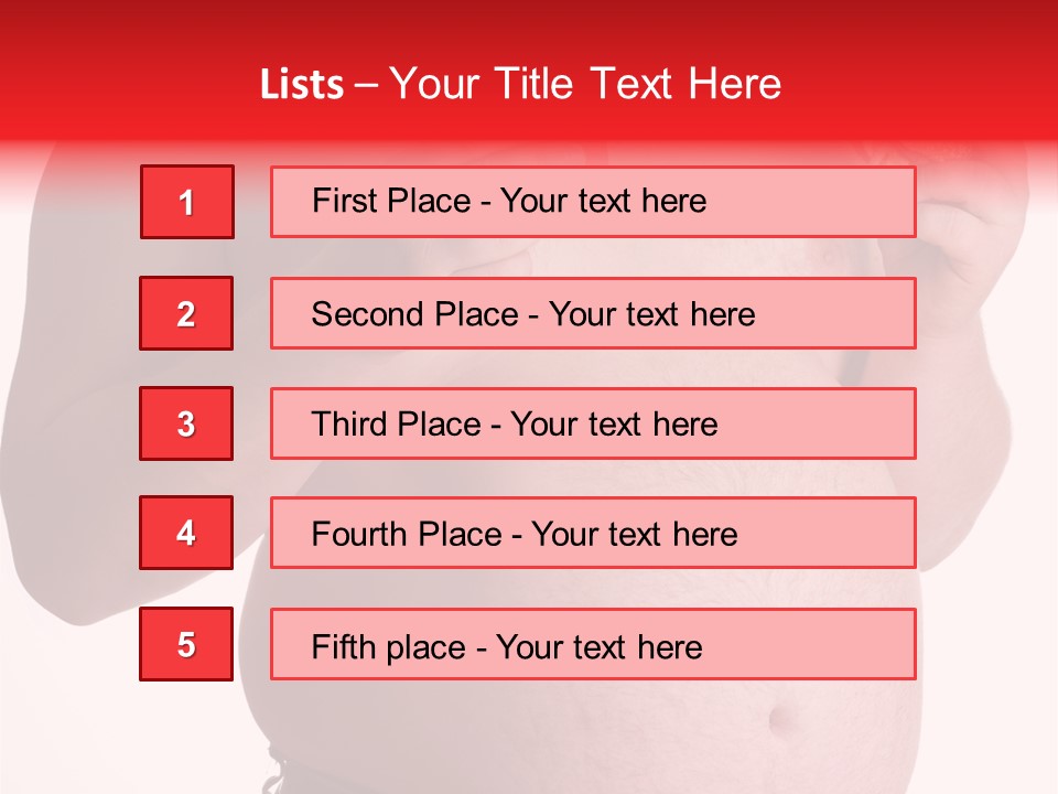 Fat Man With Hamburger PowerPoint Template