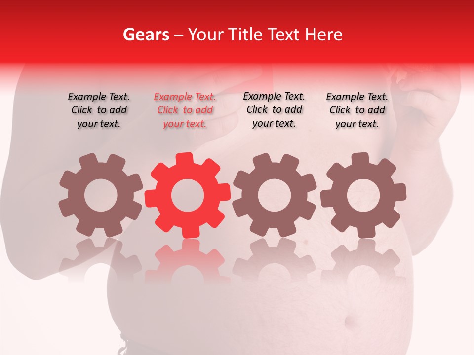 Fat Man With Hamburger PowerPoint Template