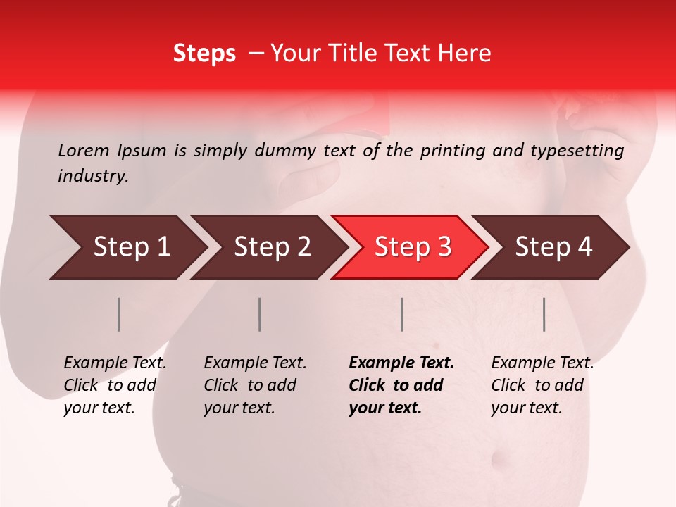 Fat Man With Hamburger PowerPoint Template