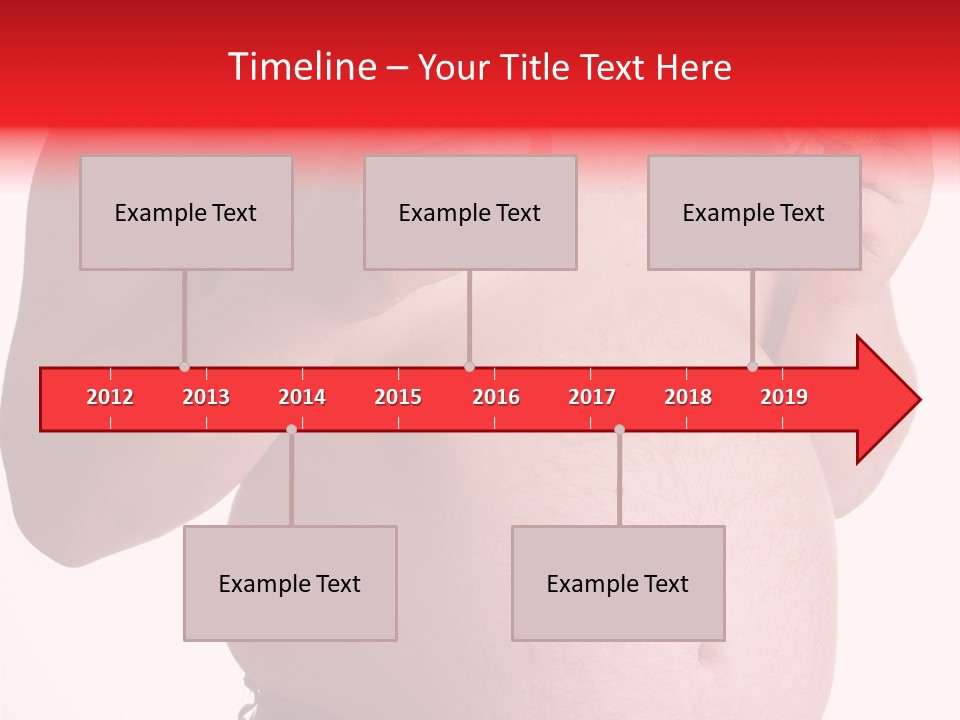 Fat Man With Hamburger PowerPoint Template
