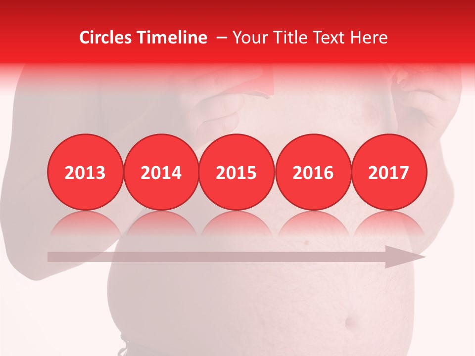 Fat Man With Hamburger PowerPoint Template