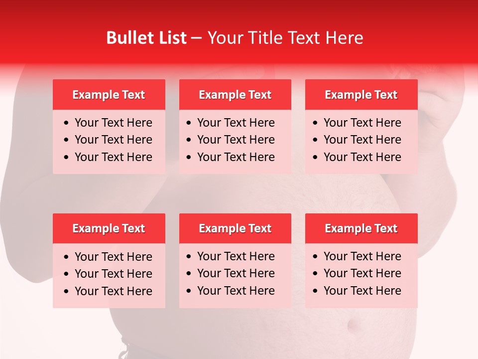 Fat Man With Hamburger PowerPoint Template