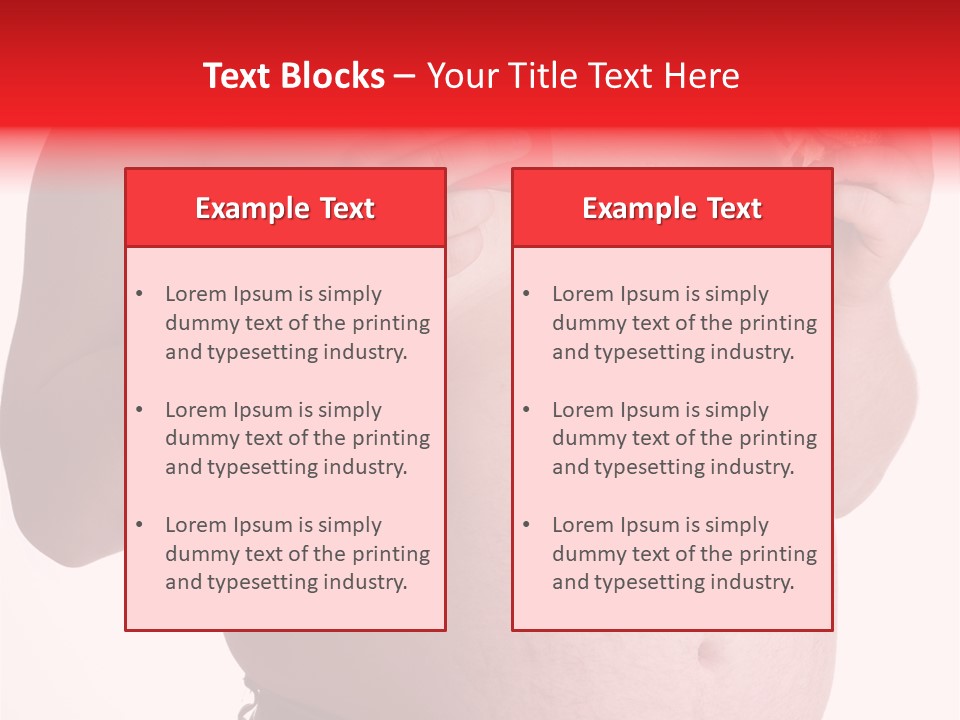 Fat Man With Hamburger PowerPoint Template