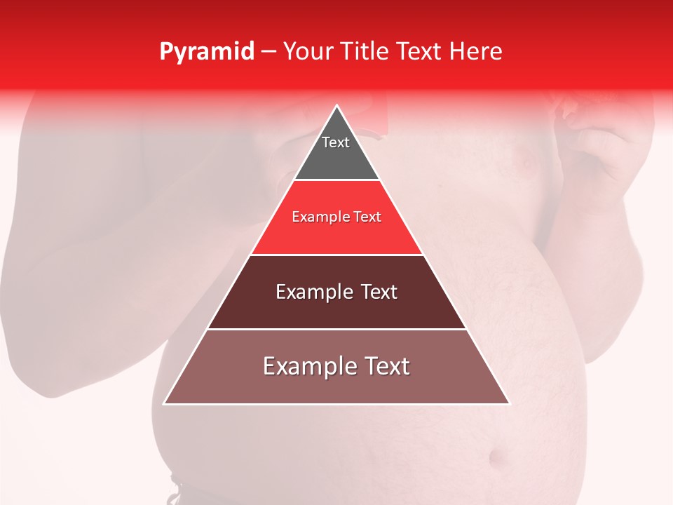 Fat Man With Hamburger PowerPoint Template