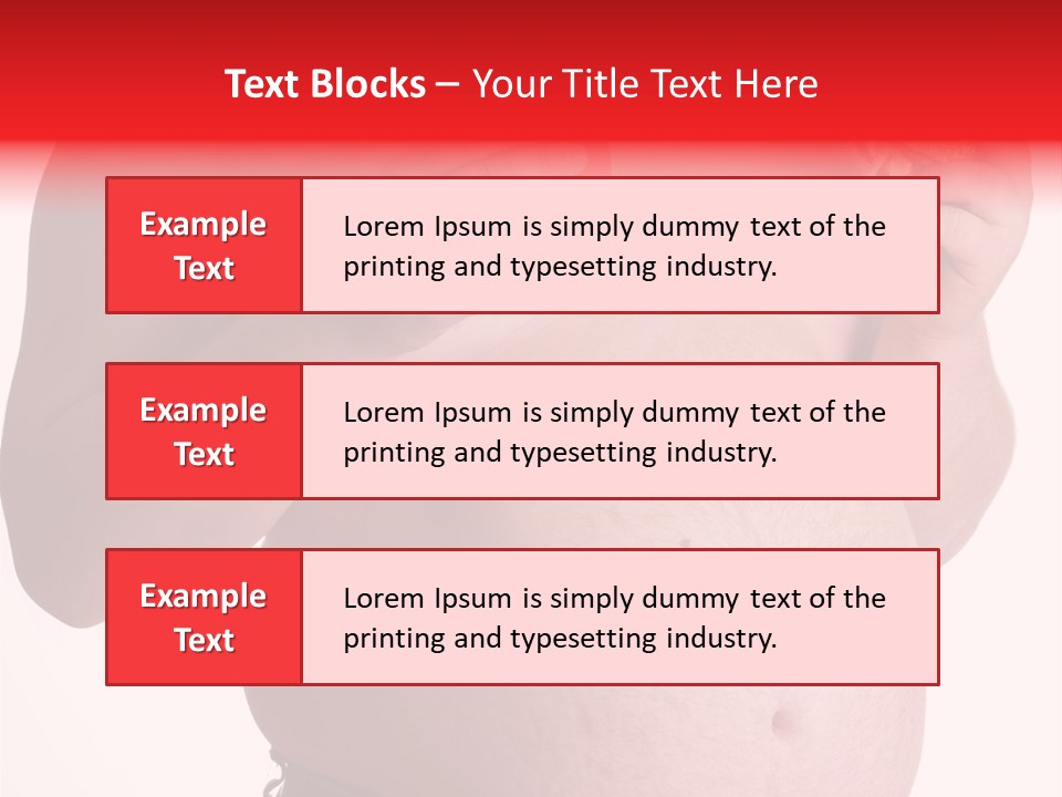 Fat Man With Hamburger PowerPoint Template