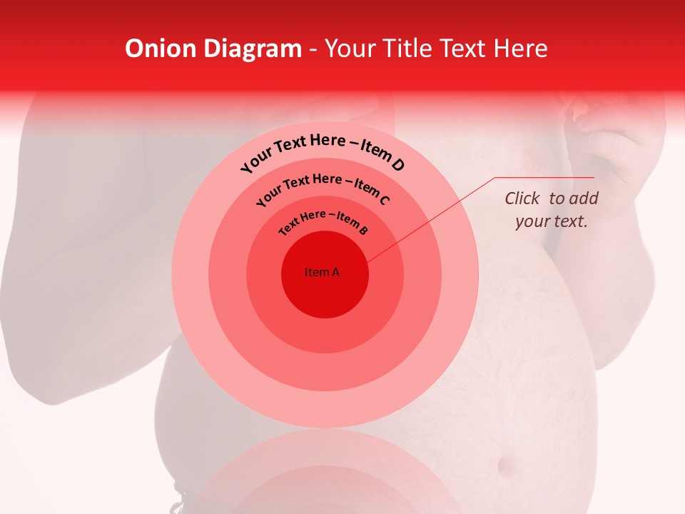 Fat Man With Hamburger PowerPoint Template