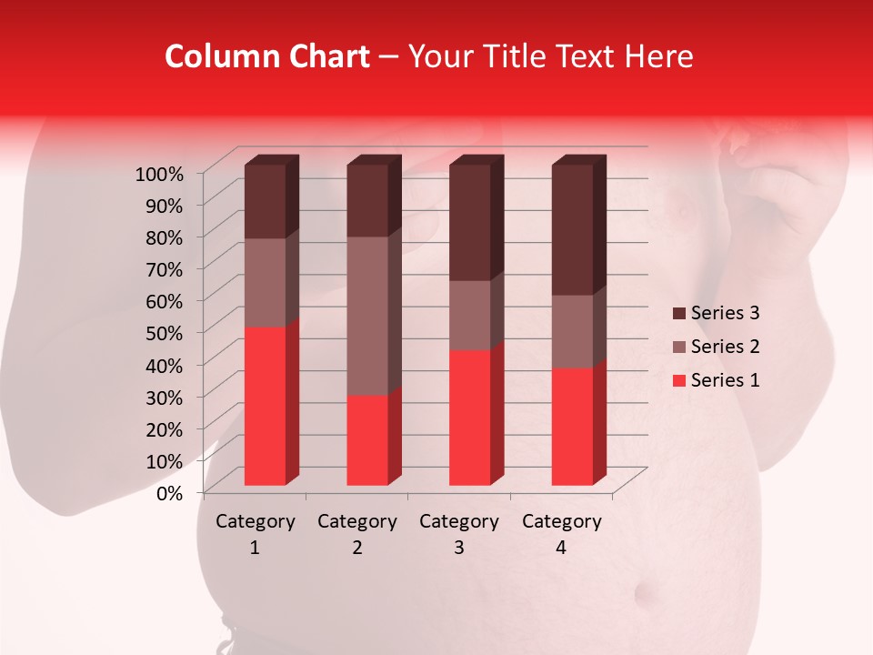 Fat Man With Hamburger PowerPoint Template