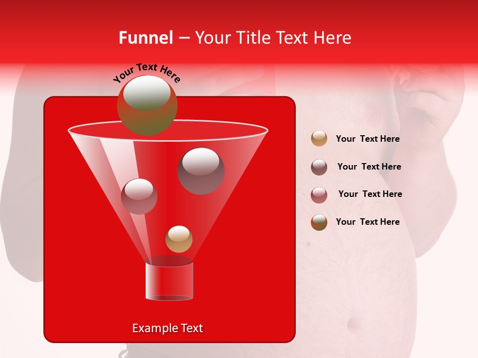 Fat Man With Hamburger PowerPoint Template