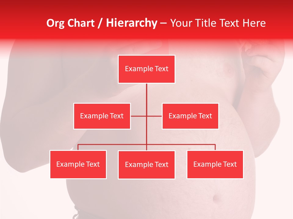 Fat Man With Hamburger PowerPoint Template