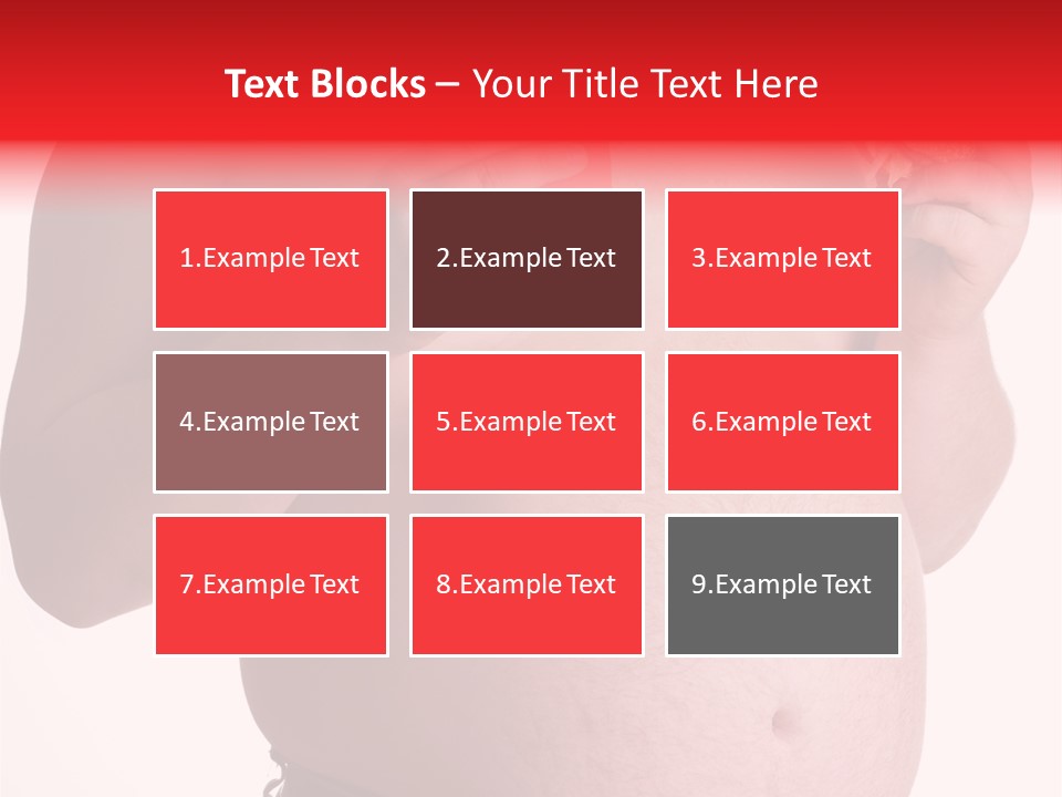 Fat Man With Hamburger PowerPoint Template