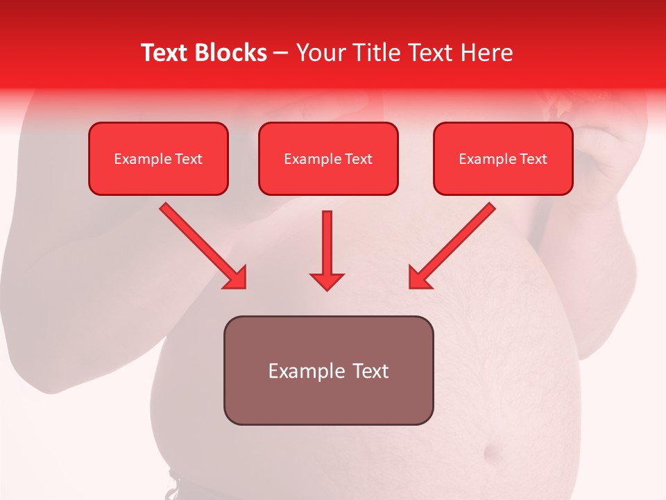 Fat Man With Hamburger PowerPoint Template