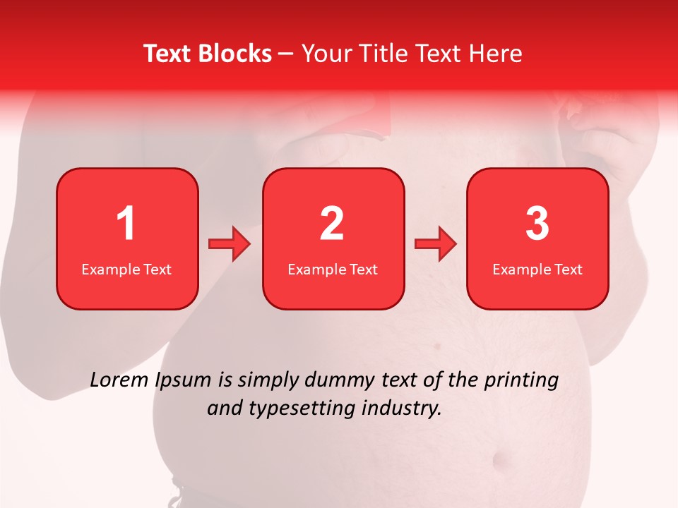 Fat Man With Hamburger PowerPoint Template