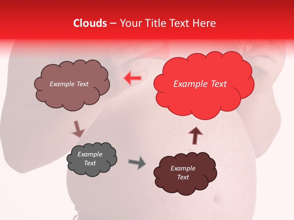 Fat Man With Hamburger PowerPoint Template