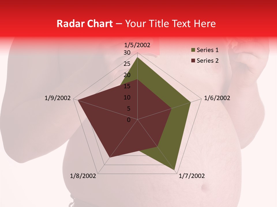 Fat Man With Hamburger PowerPoint Template