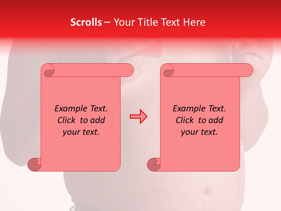 Fat Man With Hamburger PowerPoint Template