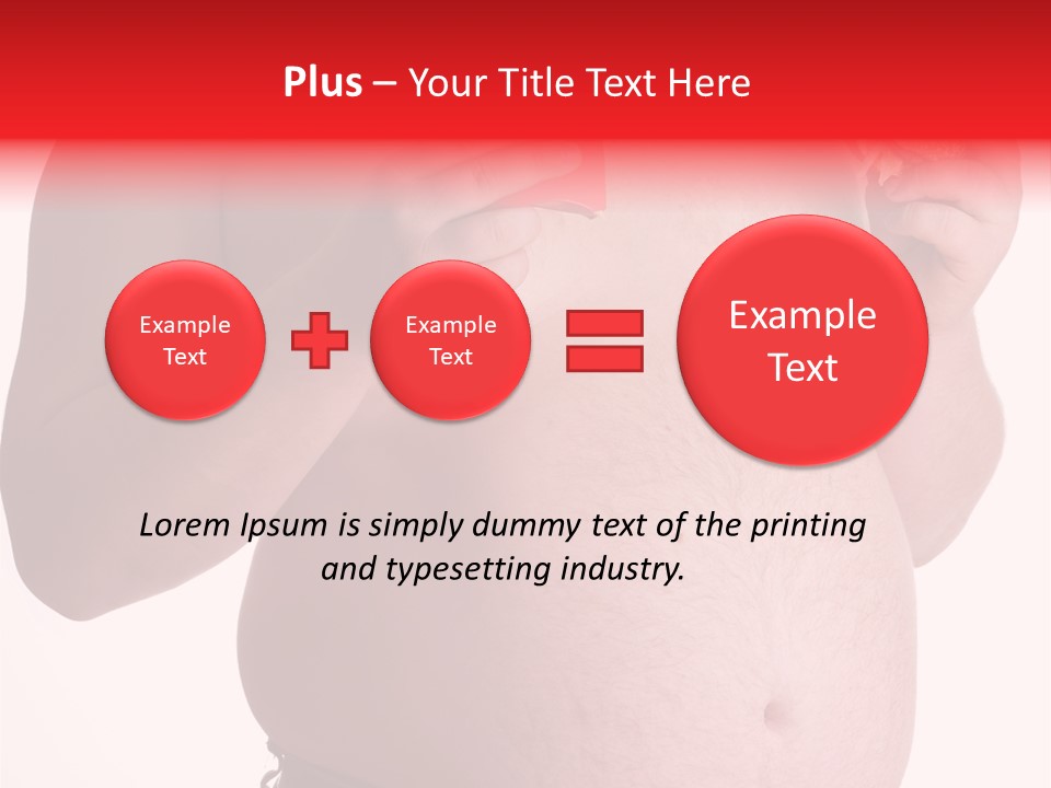 Fat Man With Hamburger PowerPoint Template