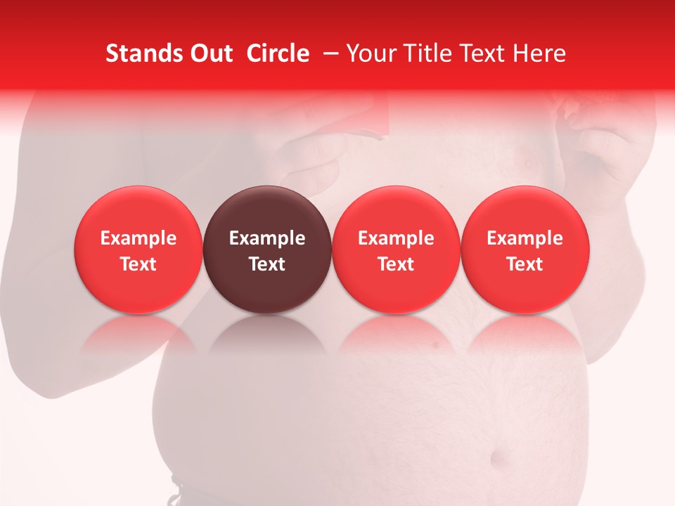 Fat Man With Hamburger PowerPoint Template