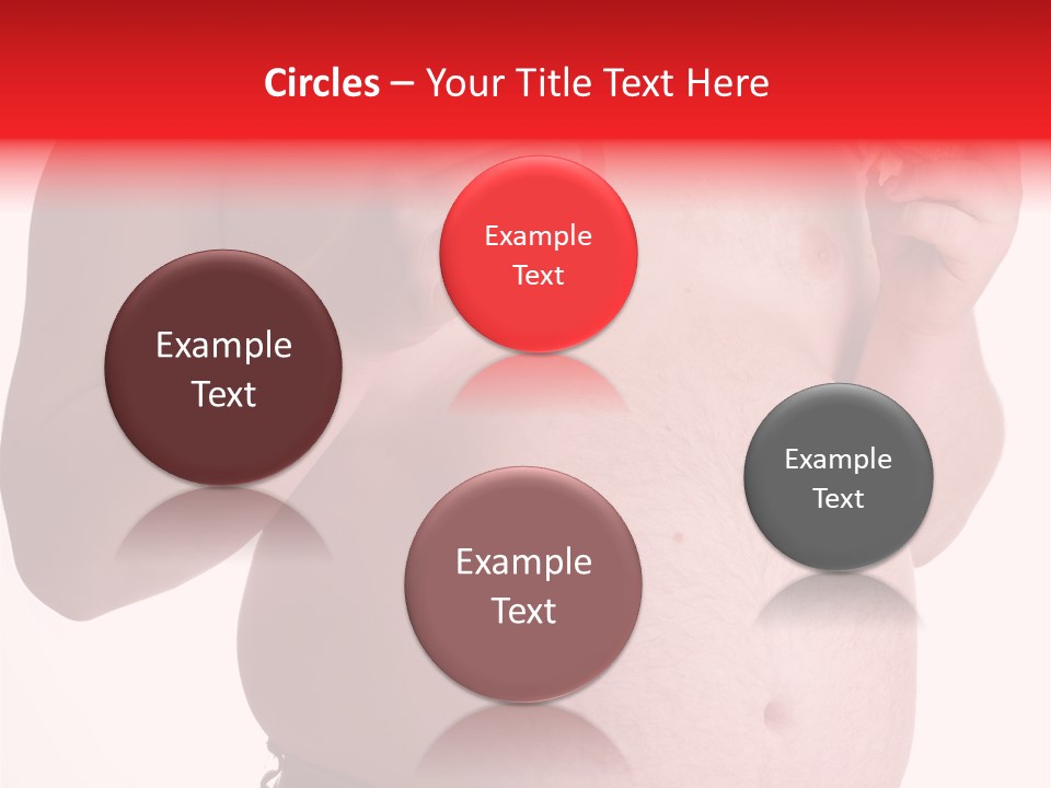 Fat Man With Hamburger PowerPoint Template