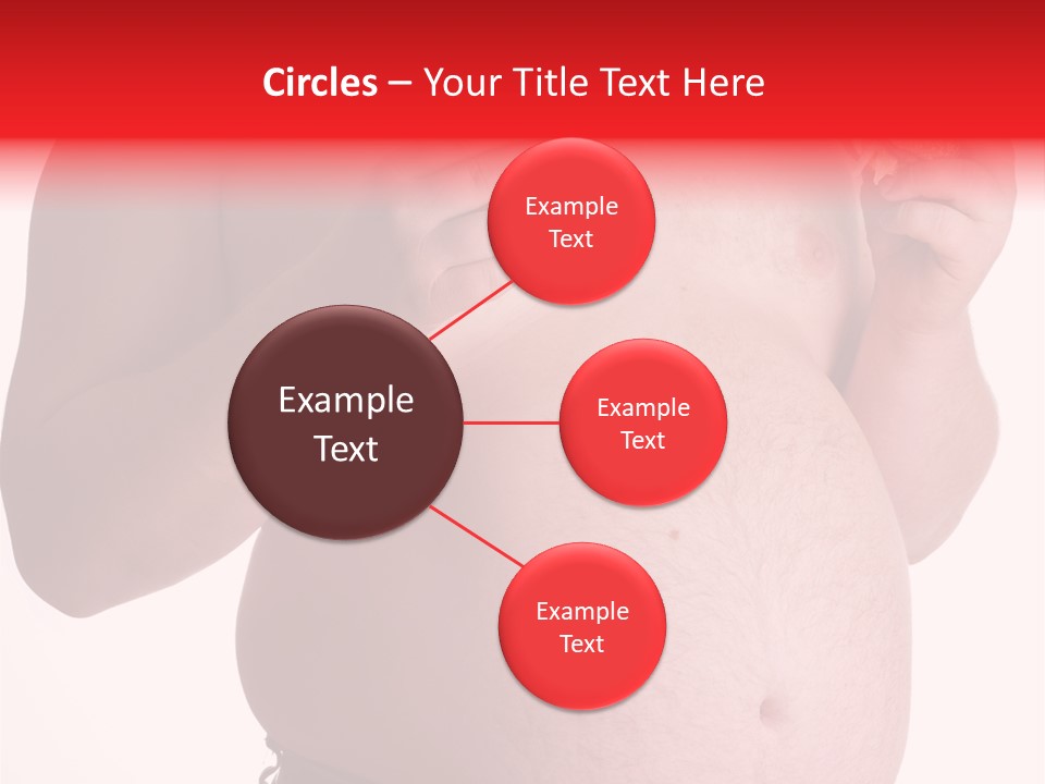 Fat Man With Hamburger PowerPoint Template