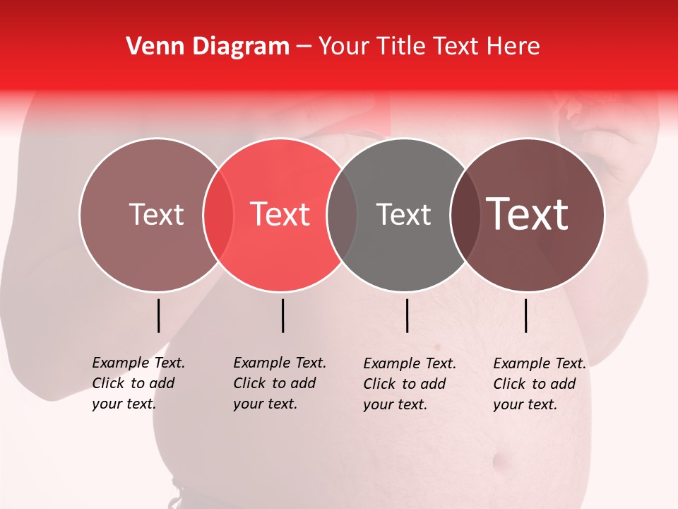 Fat Man With Hamburger PowerPoint Template