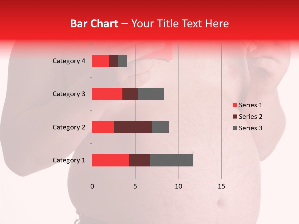 Fat Man With Hamburger PowerPoint Template