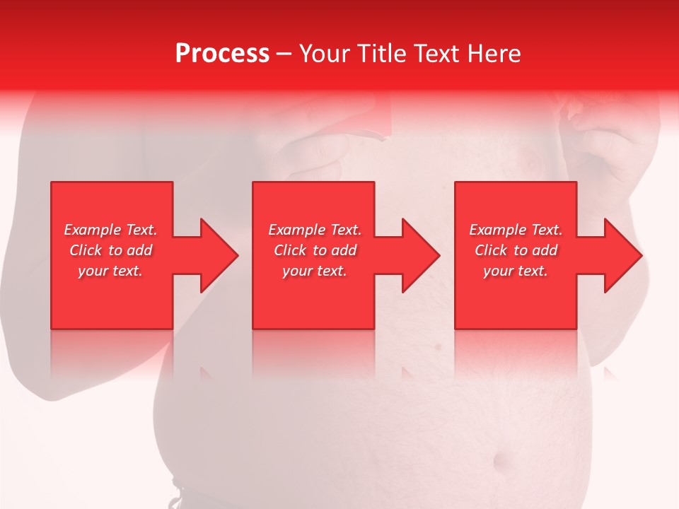 Fat Man With Hamburger PowerPoint Template