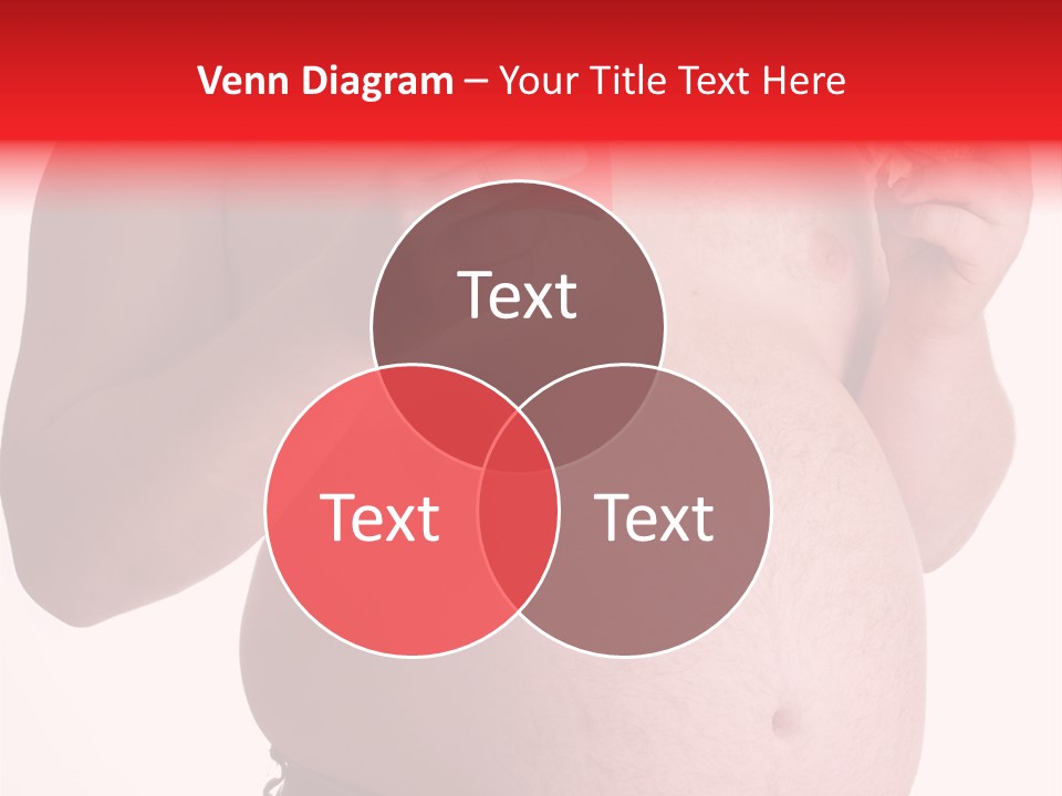 Fat Man With Hamburger PowerPoint Template