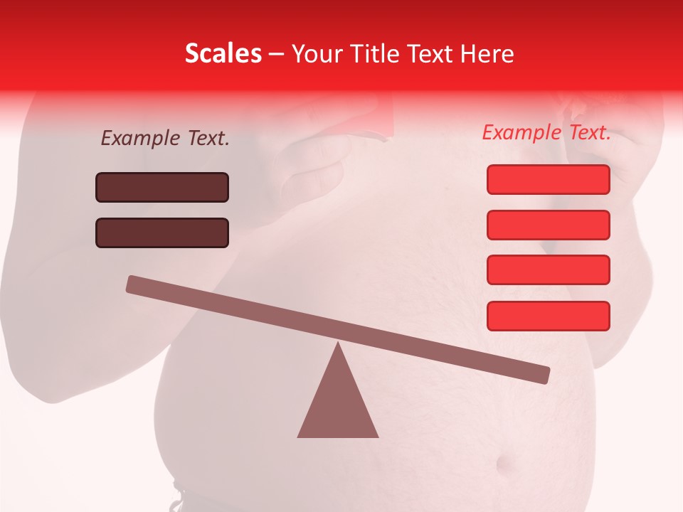 Fat Man With Hamburger PowerPoint Template