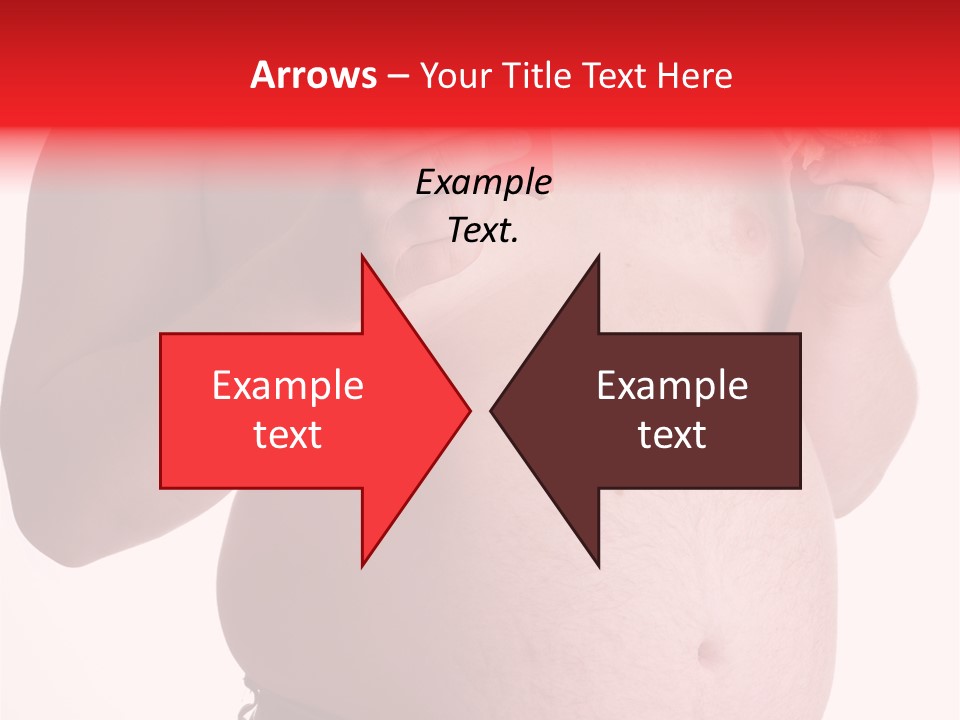 Fat Man With Hamburger PowerPoint Template