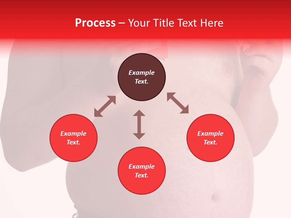 Fat Man With Hamburger PowerPoint Template