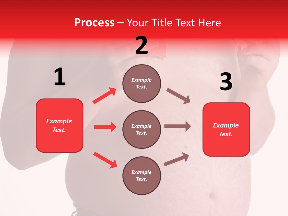 Fat Man With Hamburger PowerPoint Template