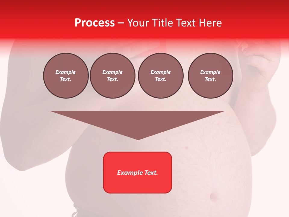 Fat Man With Hamburger PowerPoint Template